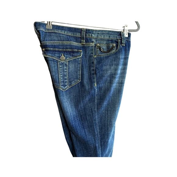 Burberry London KnightBridge Wash Blue Cropped Length Straight Leg Size 30 - Picture 6 of 12